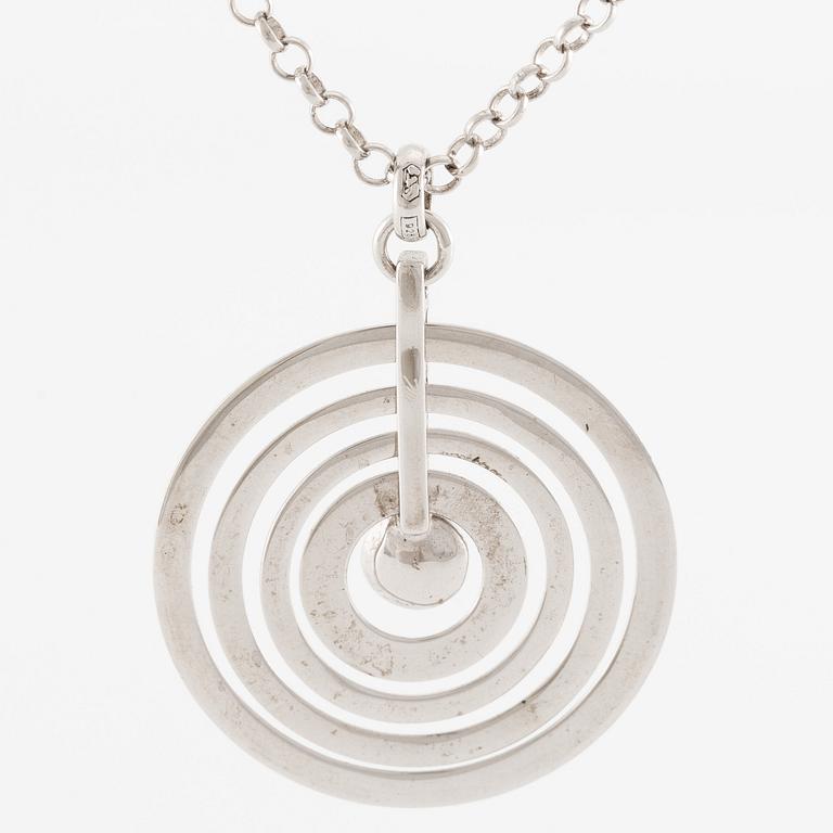 Tapio Wirkkala, pendant with chain "Silvermoon", sterling silver, for Kultakeskus.
