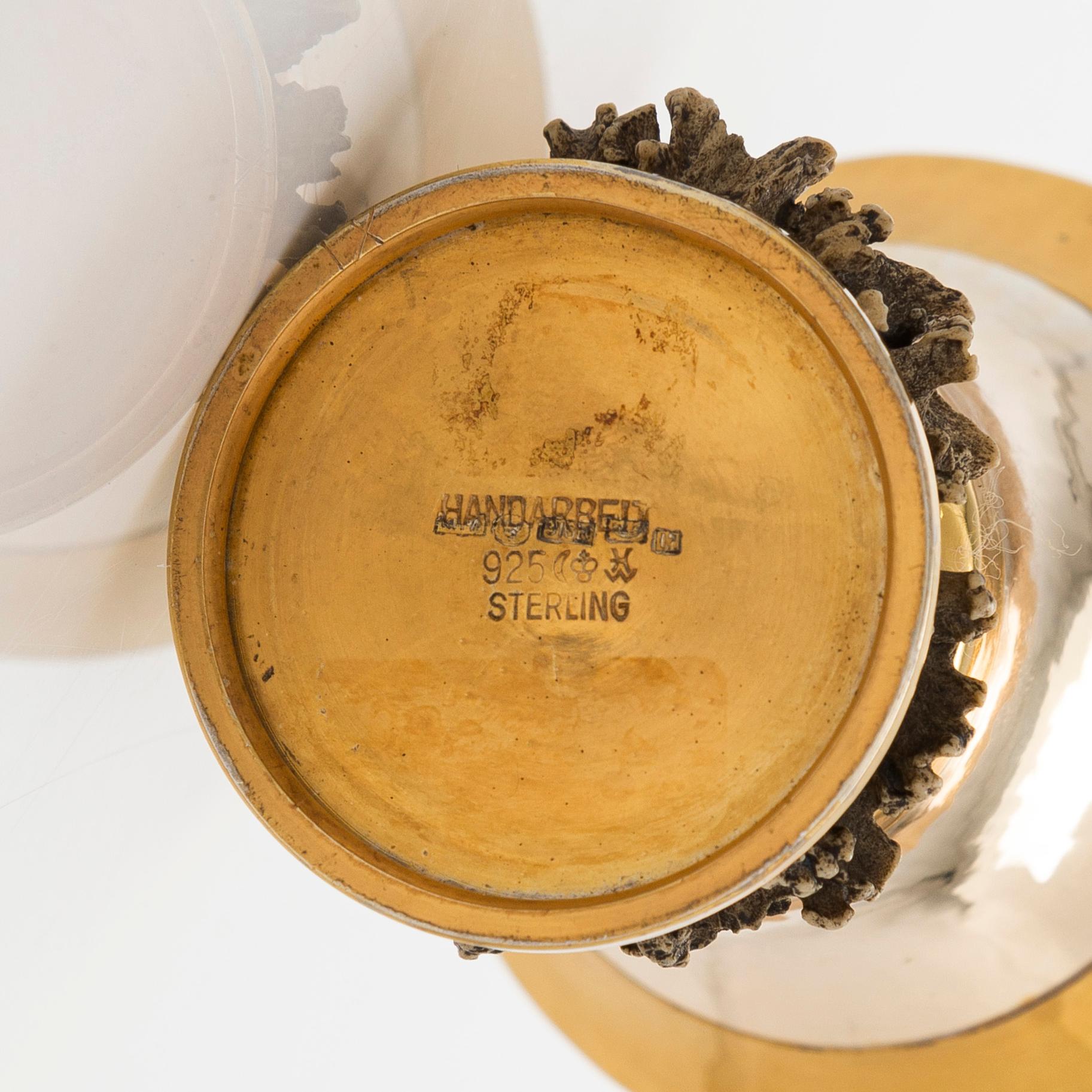 Emil Hermann, astiasto, 8 osaa, sterling-hopeaa, Weldstetten Saksa, 1921-1950.