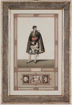 a set of 3 engravings from the 19th century.