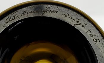 A KAJ FRANCK GLASS VASE KF 267, signed KF Nuutajärvi Notsjö, -65.