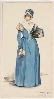 ELSA ÖRTENBLAD, 13 water colours, signed, 1920´s.