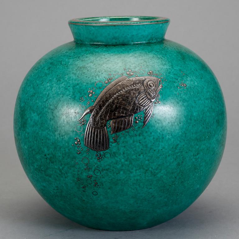 VAS, stengods, "Argenta", Wilhelm Kåge, Gustavsberg, 1941.