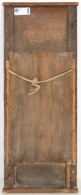 A mahogany veneered Empire mirror, first half of the 19th Century.