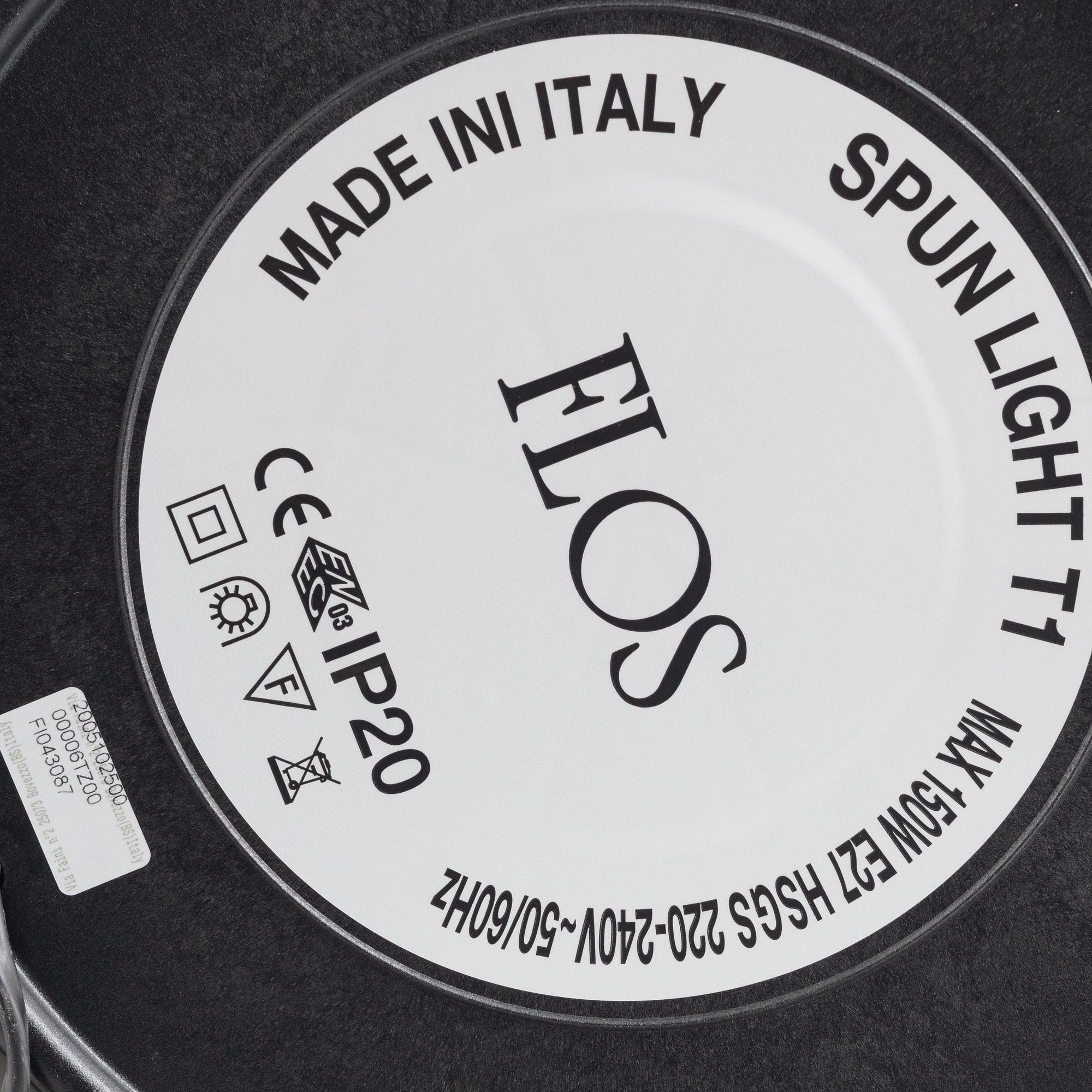 Sebastian Wrong, bordslampa, "Spun Light T1", Flos, Italien, 2000-tal.