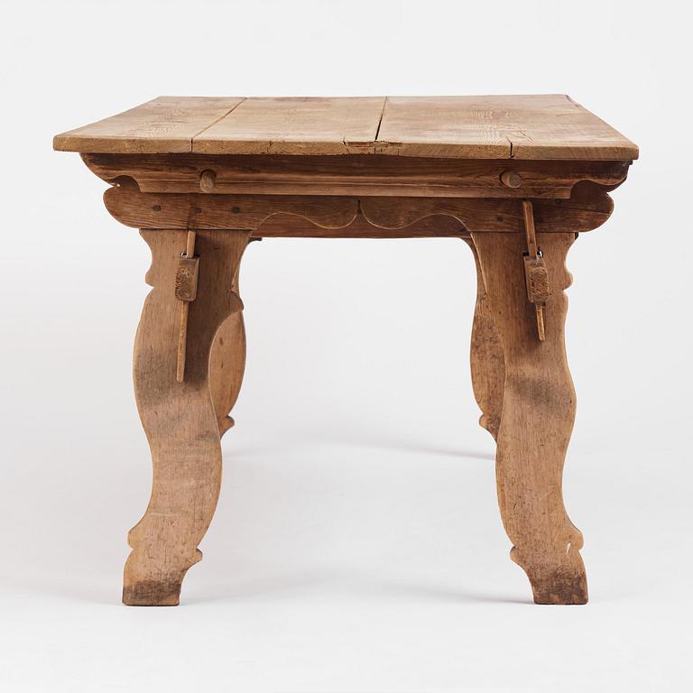 A trestle table from Lima, Dalarna, Sweden, 18th century.