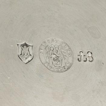 A set of eight pewter side plates, Firma Svenskt Tenn, Stockholm, 1927 and 1944.