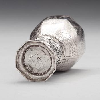 Oluf Jörgensen, remmare, silver, (verksam i Bergen 1650-1700).