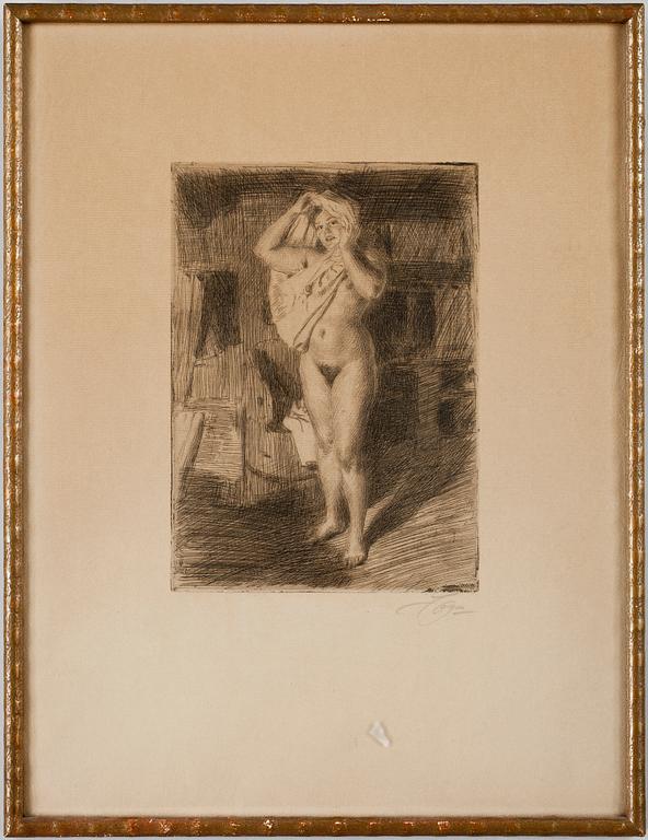 ANDERS ZORN, etsning, sign.