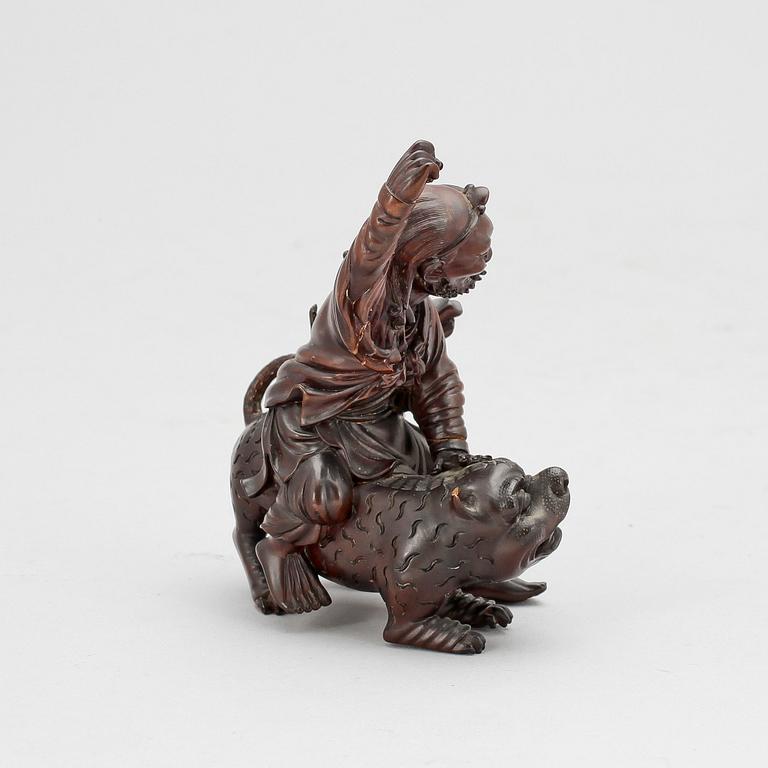 FIGURIN, trä, Kina, troligen omkr 1900.