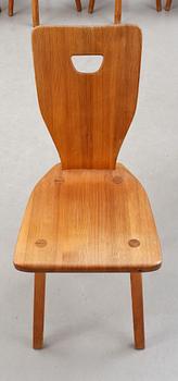 STOLAR samt PALLAR, 8 delar, "Sörgården", Carl Malmsten, formgiven 1963.