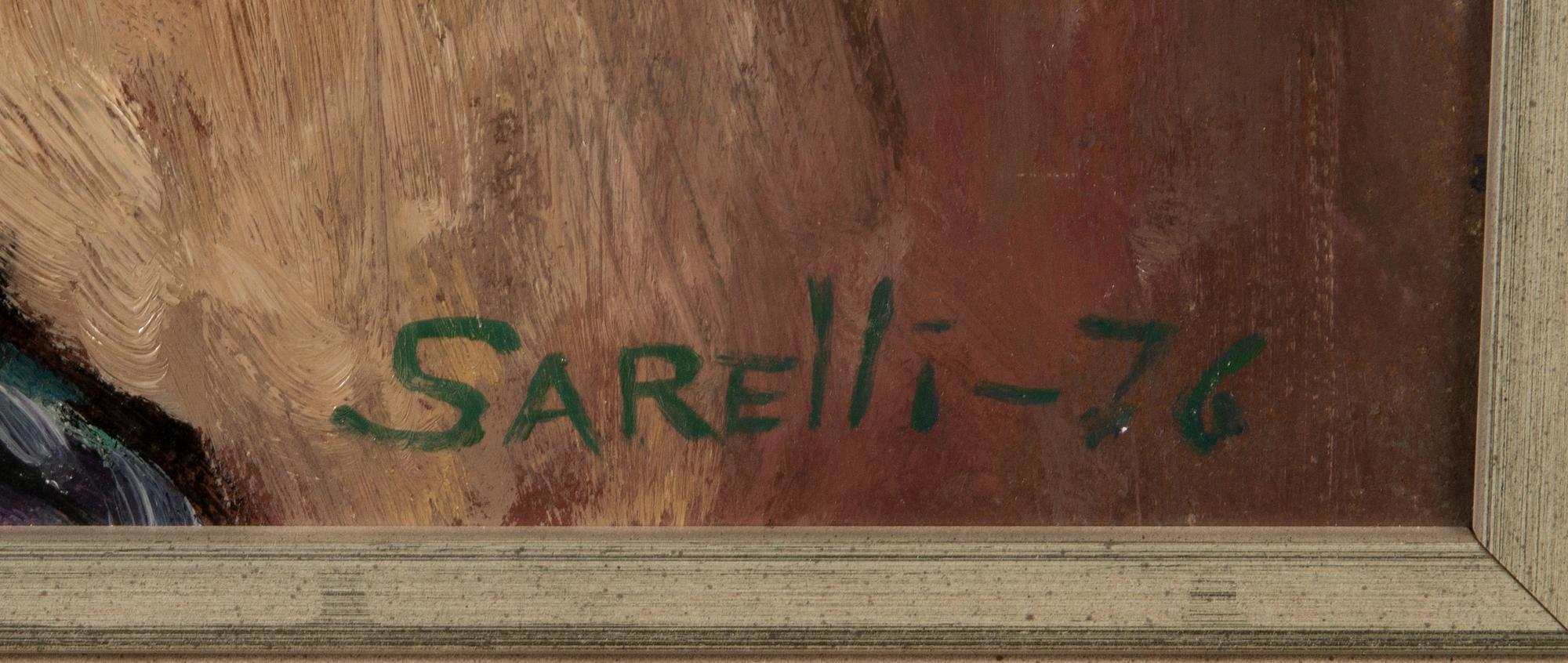 PAAVO SARELLI, öljy levylle, signeerattu ja päivätty -76.