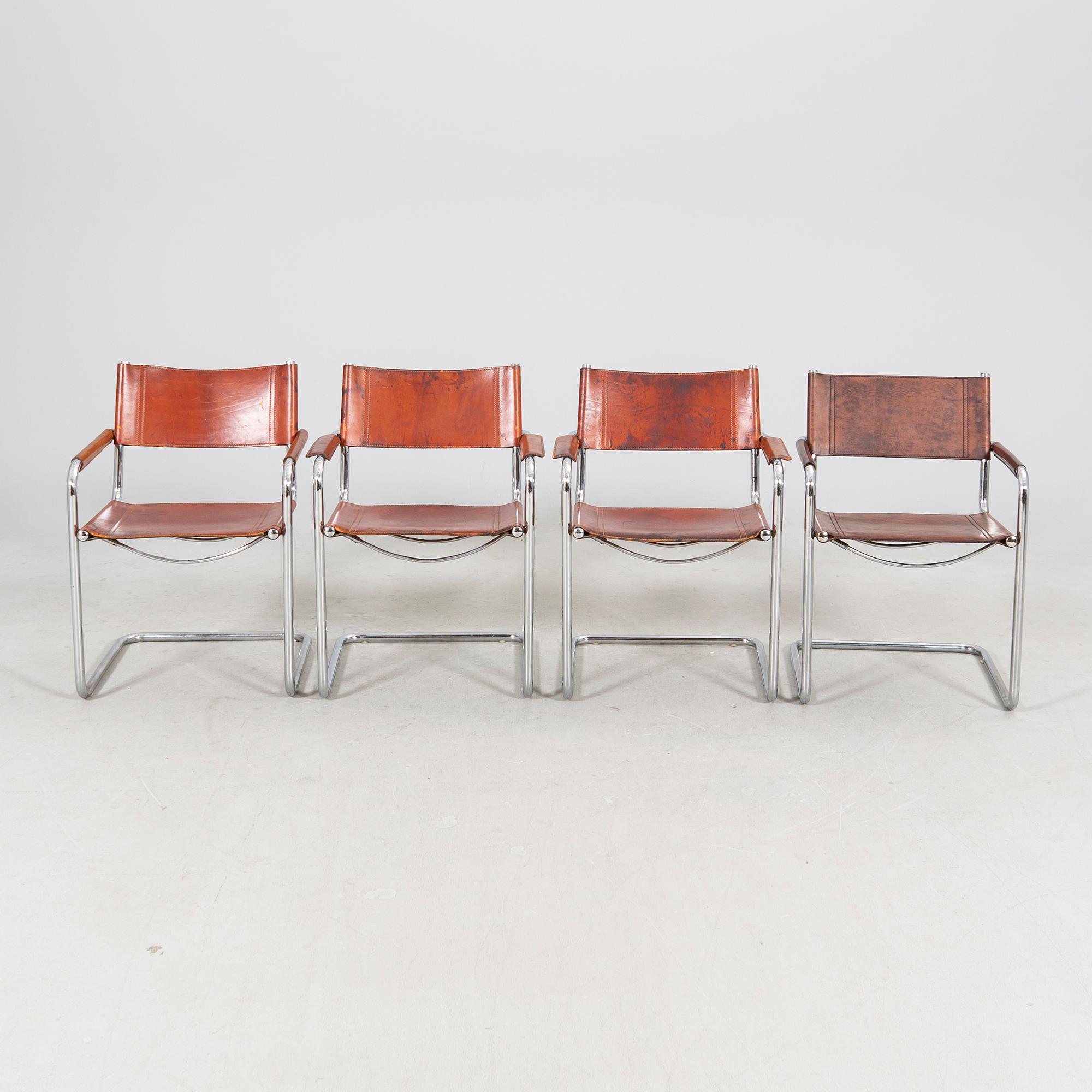 Matteo Grassi, karmstolar, 4 st snarlika, Italien, sent 1900-tal.