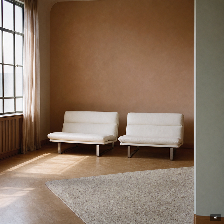 Kho Liang, sofas, a pair, model C683, Artifort, the Netherlands, late 20th century.