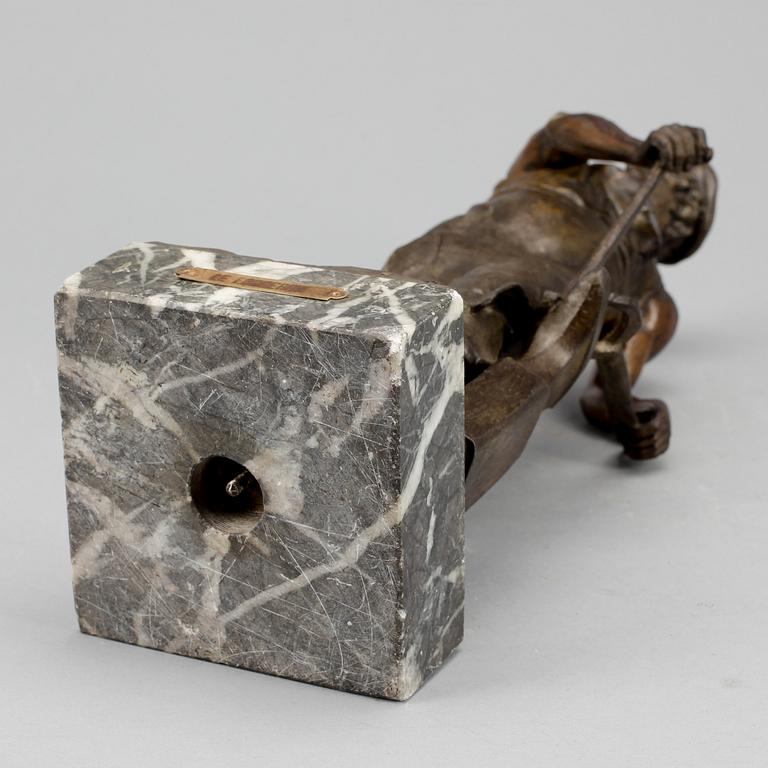 SKULPTUR,  patinerad zink, omkring 1900.
