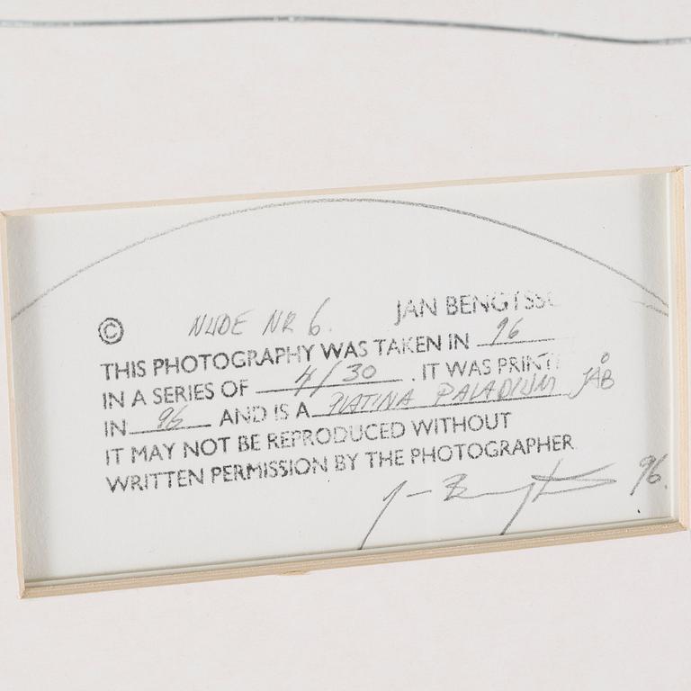 a photograph, signed, dated -96 and numbered 4/30 á tergo.