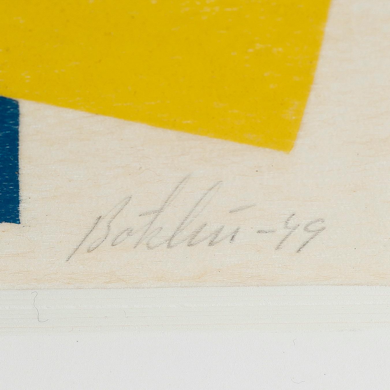 PER-ERIK BÖKLIN, linoleumsnitt, signerad, daterad -49 och numrerad 1/20.