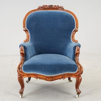 FÅTÖLJ, nyrokoko, 1800-talets slut.