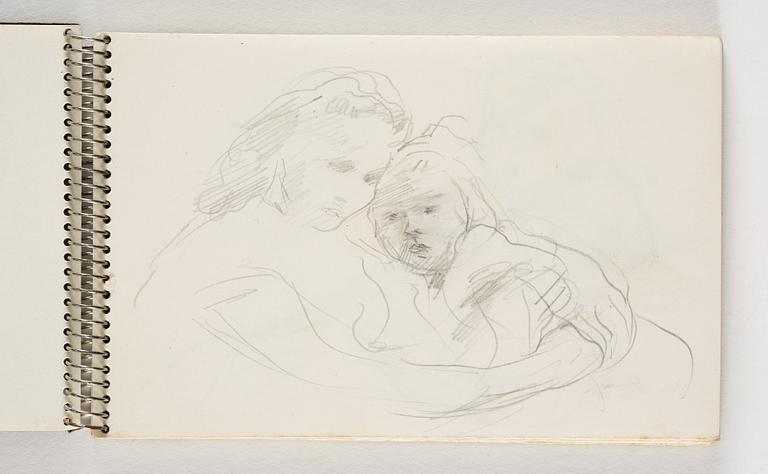 Lotte Laserstein, 10 små skissblock med teckningar.