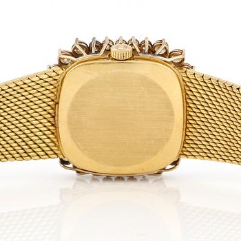 ARMBANDSUR, Omega, 18K guld med 32 briljantslipade diamanter, tot ca 1,76 cts. Vikt 61,29 g.