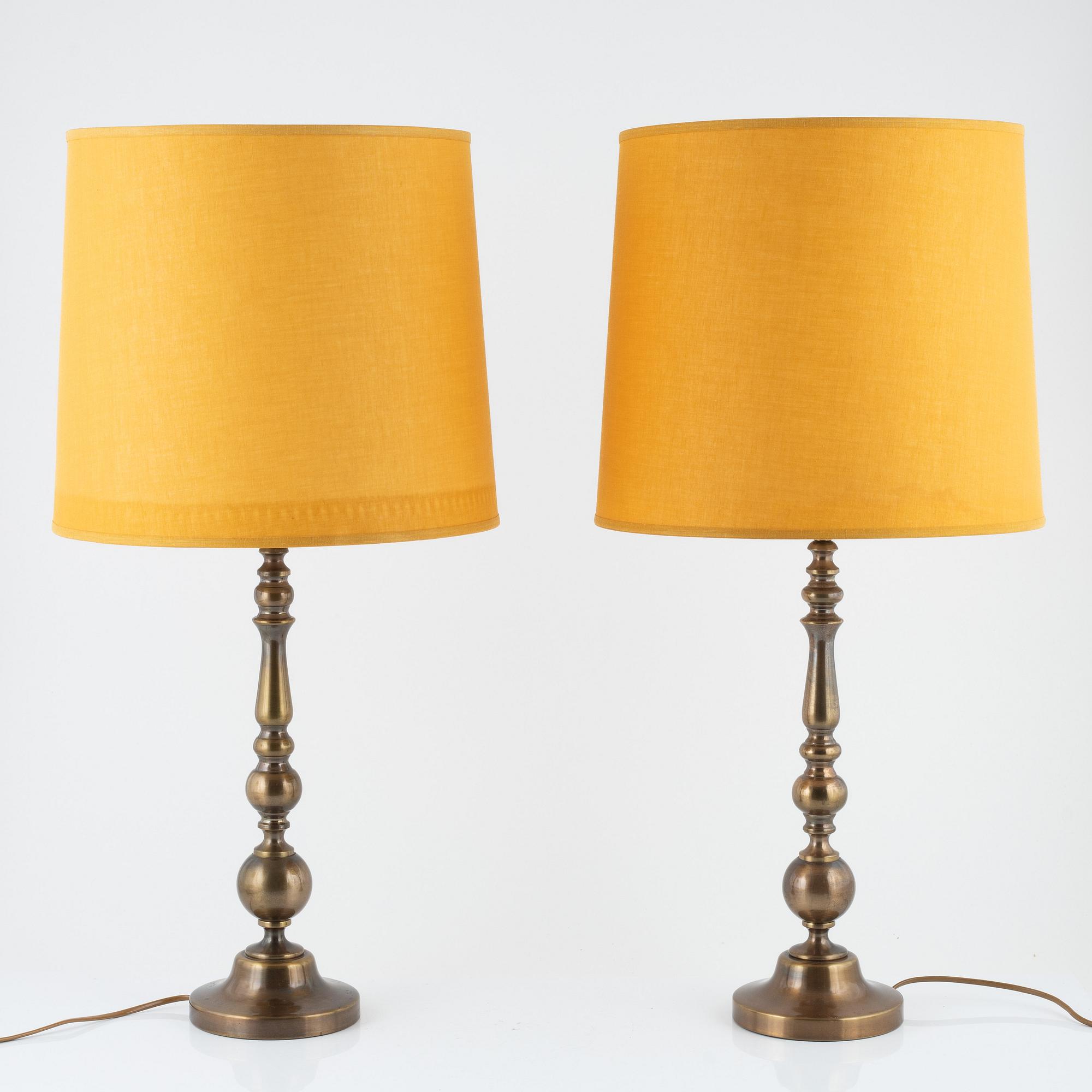Einar Bäckström, a pair of table lamps, model 7204, Malmö, Sweden.