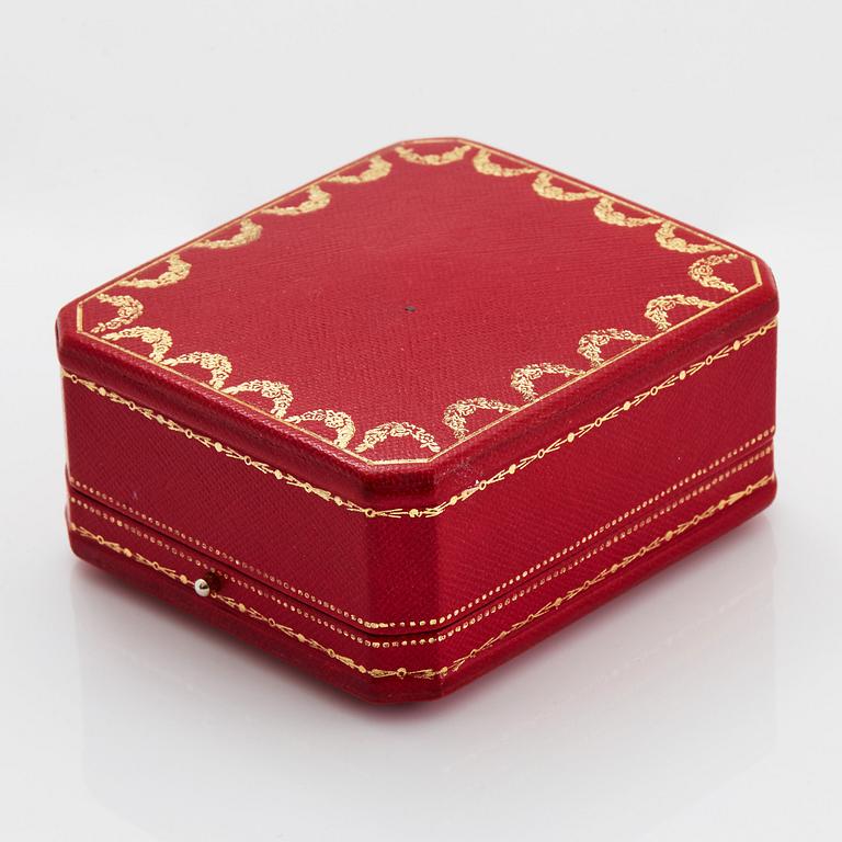 Cartier ett par örhängen 18K guld med runda briljantslipade diamanter.