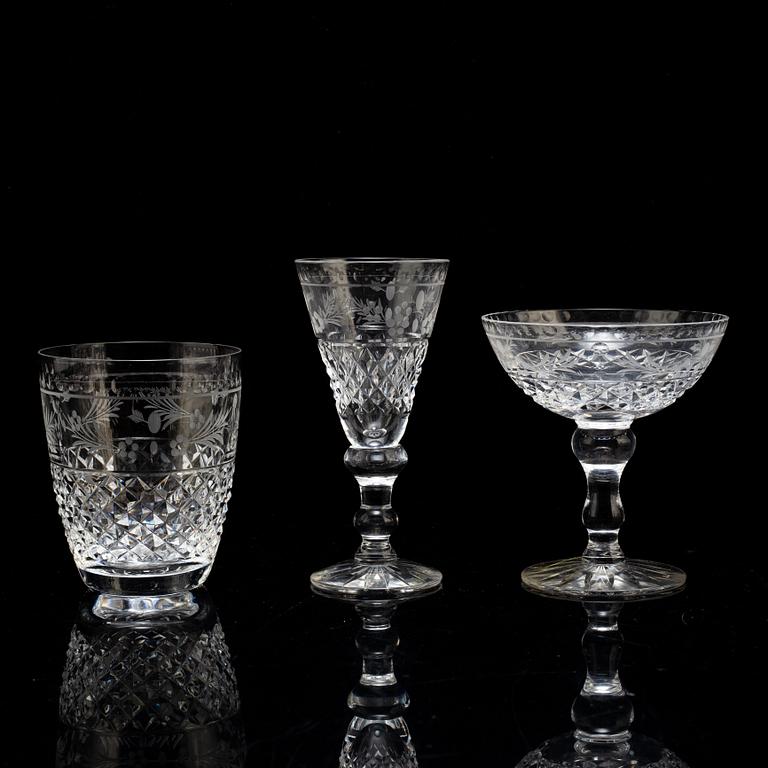 GLASSERVIS, 68 delar, "Elvira Madigan", Kosta Boda.