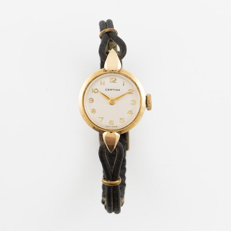 Certina, wristwatch, 14K gold, 20 mm.