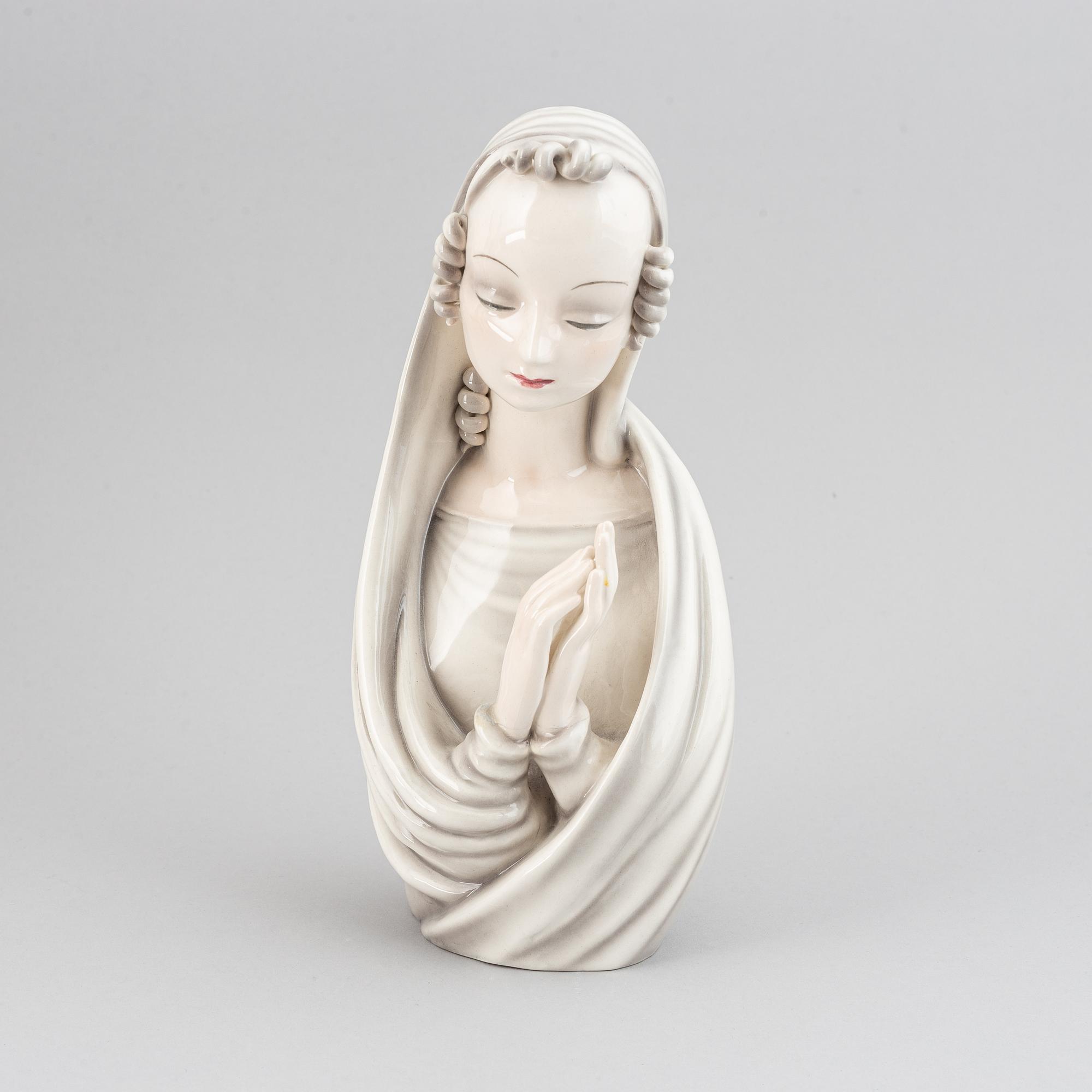 Rudolf Knörlein, figurin, keramik. Goldscheider, Österrike, formgiven omkring 1935.