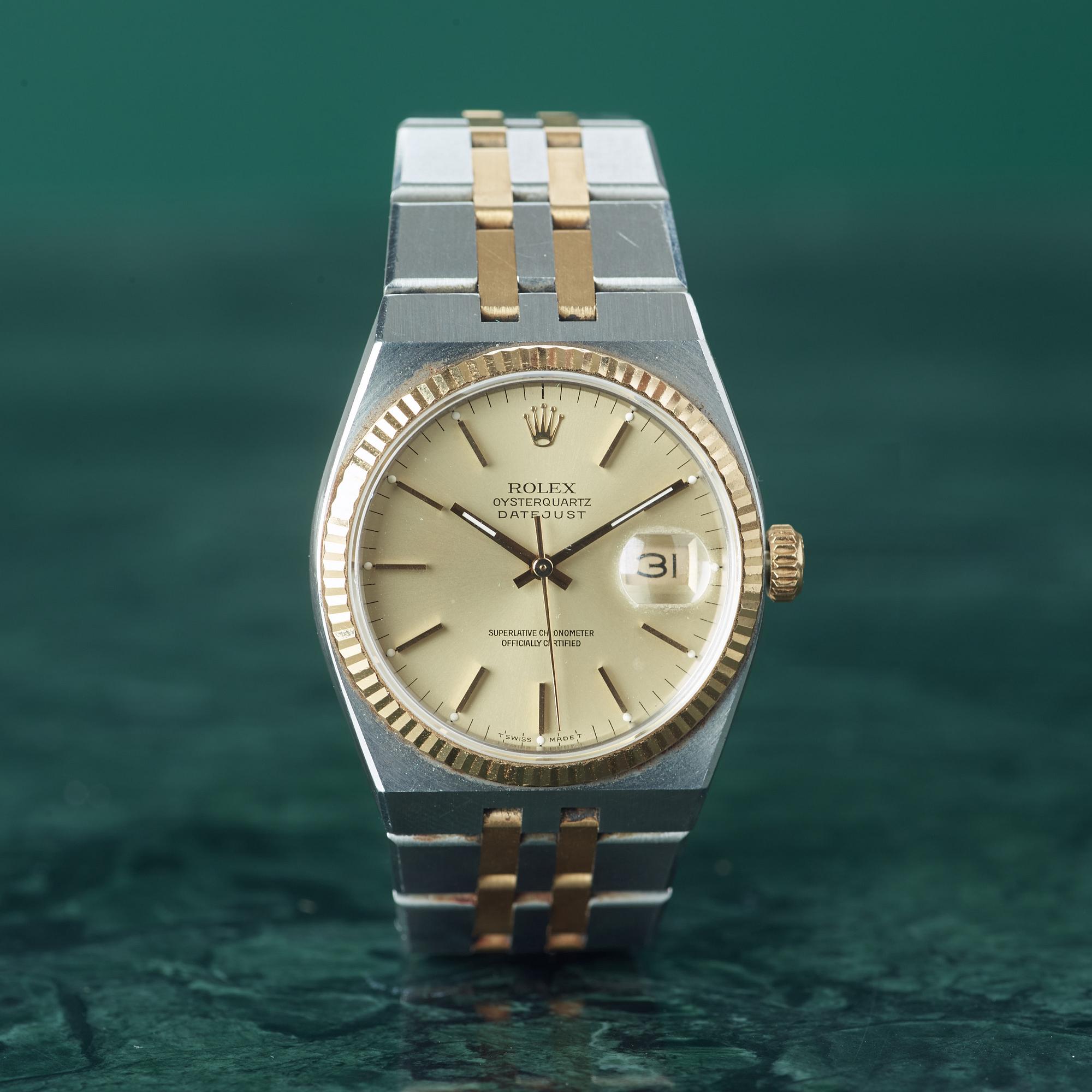 ROLEX, Oysterquartz, Datejust, Chronometer, wristwatch, 36 mm,