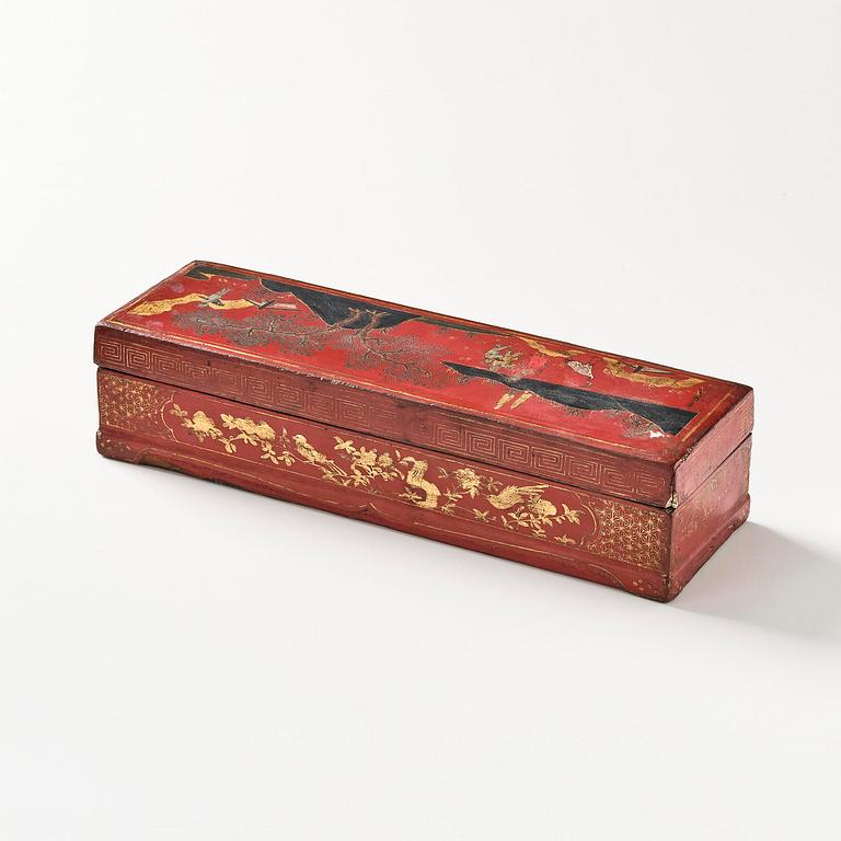 A red lacquer box, Ming dynasty, 16th century.