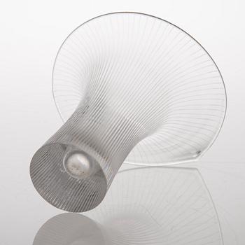 TAPIO WIRKKALA, VAS, glas, "Kantarell", signerad Tapio Wirkkala Iittala -56.