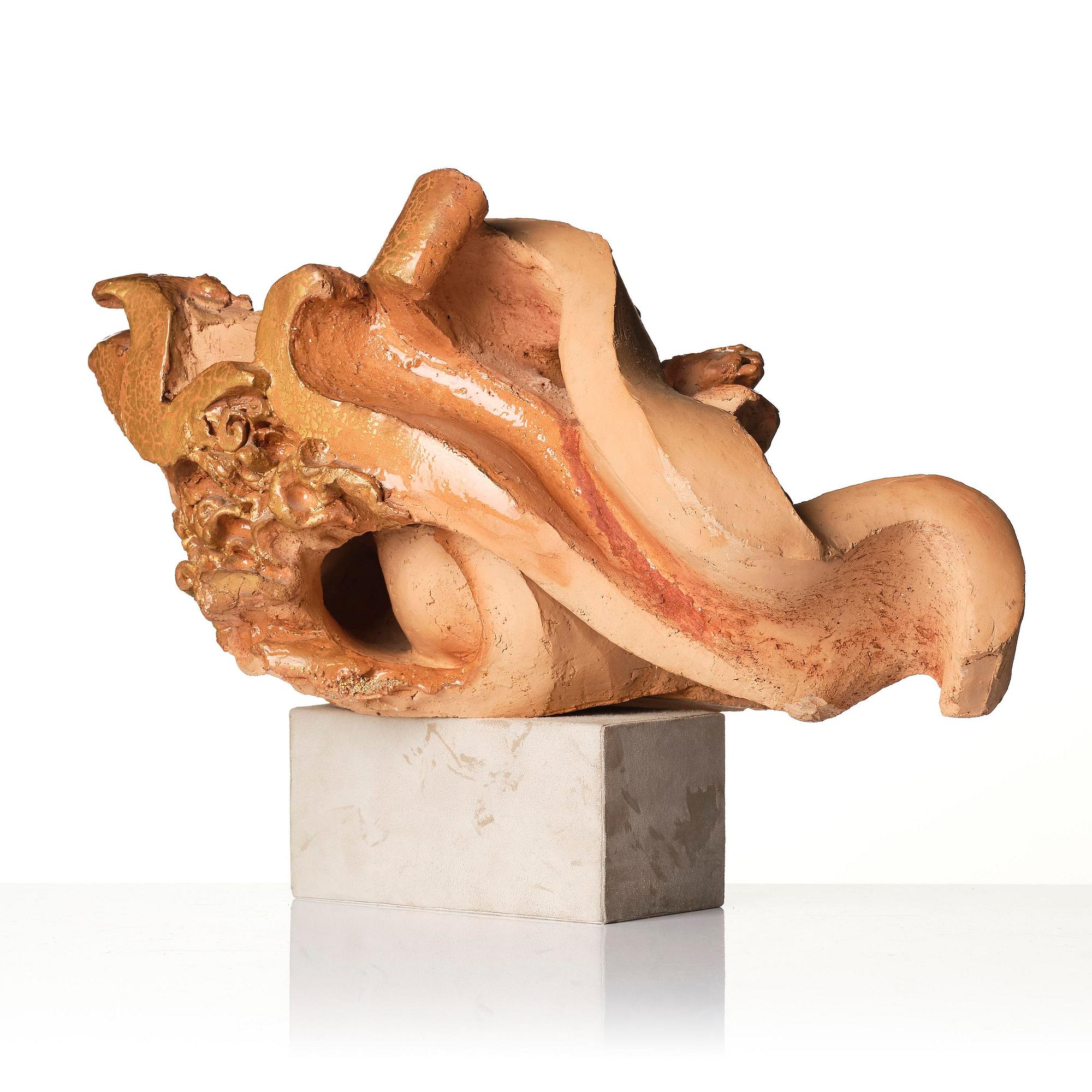 Hertha Hillfon, skulptur, keramik, ansikte, egen ateljé, Stockholm 1986.