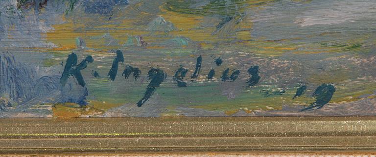 Karl Ingelius, olja på pannå, signerad och daterad -19.