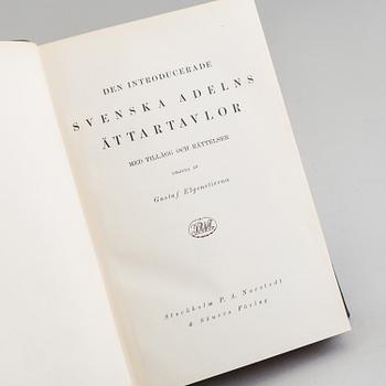 BOKVERK, vol I-IX, "Den introducerade Svenska Adelns Ättartavlor", Gustaf Elgenstierna, Stockholm, 1925-36.