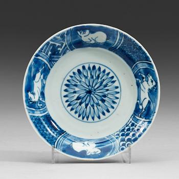 520. A set of six blue and white dishes, Mingdynasty, Tianqi/Chongzhen (1621-1644).