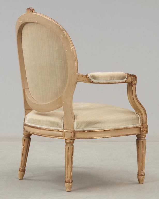 A Gustavian late 18th century armchair.