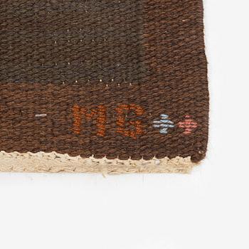 Margareta Grandin-Nettles, a flat weave 'Smaragd' carpet, c. 302 x 203 cm, signed GLH MG.