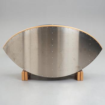 Sigurdur Gustafsson, a "Keflavik", beech, steel and leather sofa, Källemo, Sweden post 2000.