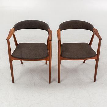 Thomas Harlev, a pair of armchairs, model 213, Farstrup. 1950s/60s.