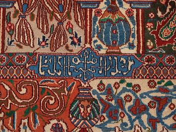 A carpet, Kashmar, ca 380 x 295 cm.