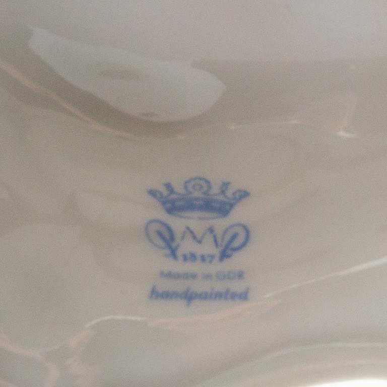 Bordslampa Rokoko-stil PlaueTyskland 1900-talets mitt porslin.