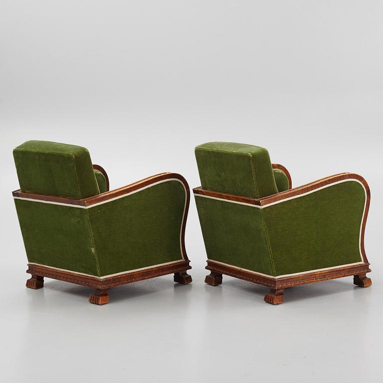 A pair of Swedish Grace armchairs, 1920's/30's.