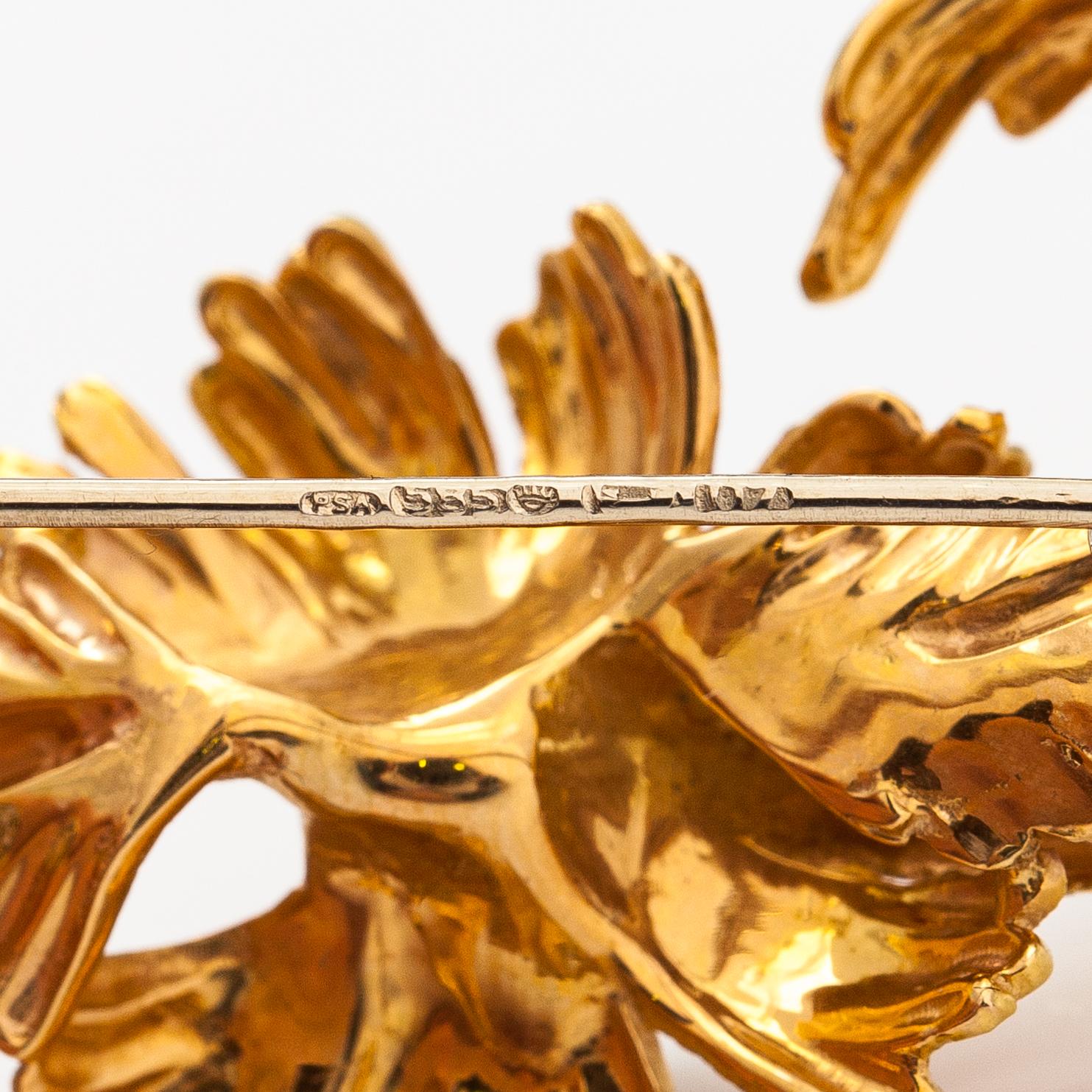 A 14K gold and cultured pearl brooch. Pentti S. Anttila, Helsinki 1967.