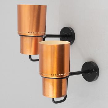 Hans-Agne Jakobsson, a pair of model 'V 59' wall lamps, Markaryd.