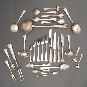 A 173-piece set of 'Chippendale' silver cutlery, Hopeakeskus, Hämeenlinna, Finland 1938-1947.