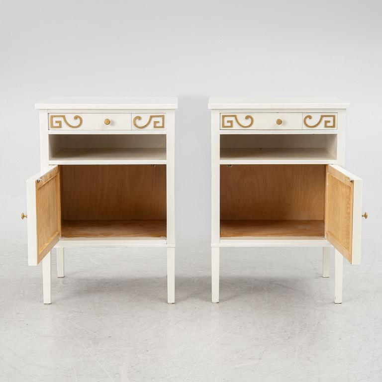 A pair of bedside tables, 1930's/40's.