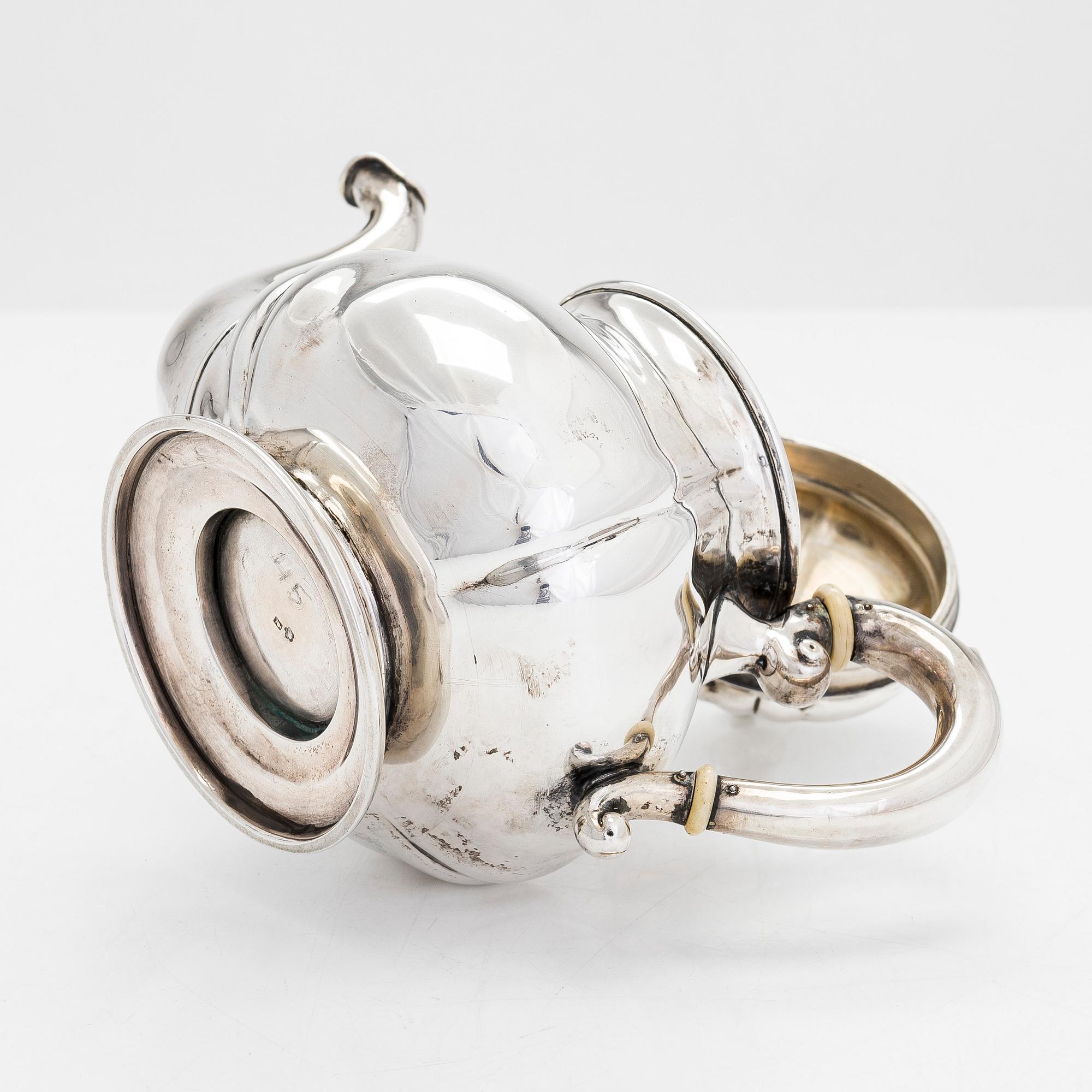 Eduard Friedman, tekanna, silver, Wien, Österrike-Ungern 1881-1919.