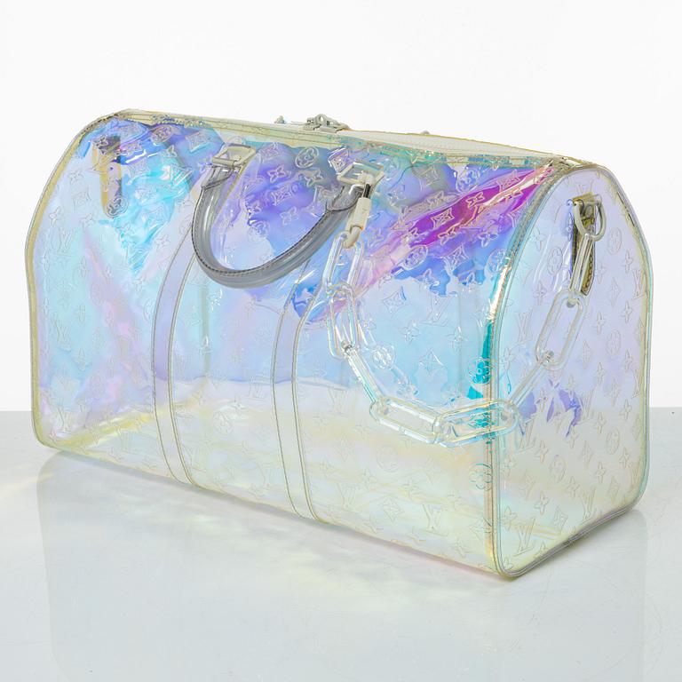Louis Vuitton, weekendbag, "Keepall Bandouliere 50 Prism", Défilé Homme, 2019.