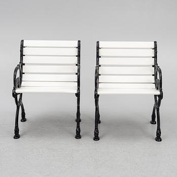 A pair of garden chairs, Byarum, later part of the 20th Century.