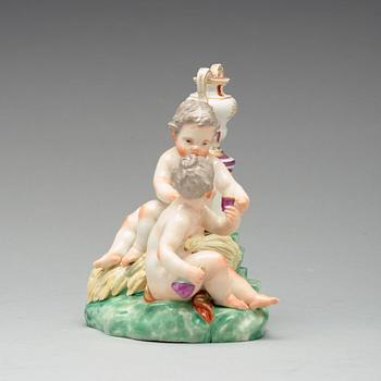 A allegorical figure group, unmarked, presumably Ludwigsburg, Germany, 19th Century.